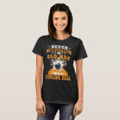 Onderschat nooit de oude Mannen bowlingbal Mannen  T-shirt (Voorkant volledig)