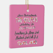 Onderschat nooit de salade in het zuiden keramisch ornament (Rechts)