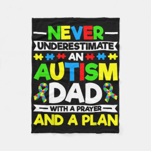 Onderschat Nooit Een Autism Papa - Autism Bewustzi Fleece Deken