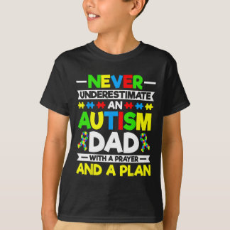 Onderschat nooit een autisme vader - autisme Aware T-shirt
