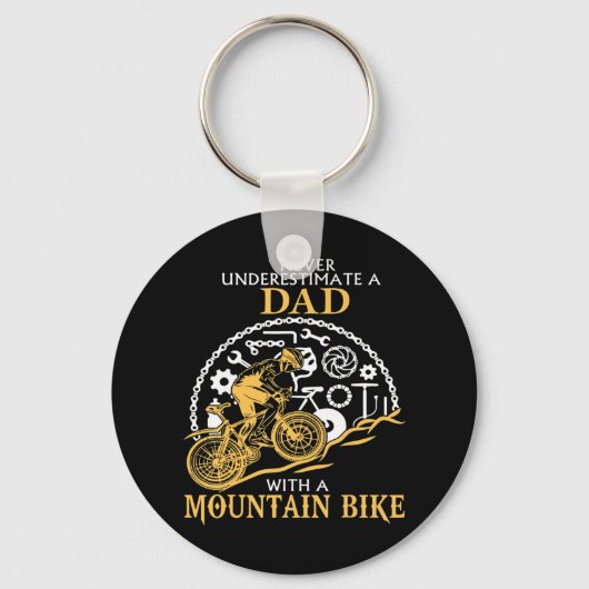 Onderschat nooit een DAD met een mountainbike _ D Sleutelhanger (Voorkant)