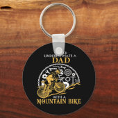 Onderschat nooit een DAD met een mountainbike _ D Sleutelhanger (Voorkant)