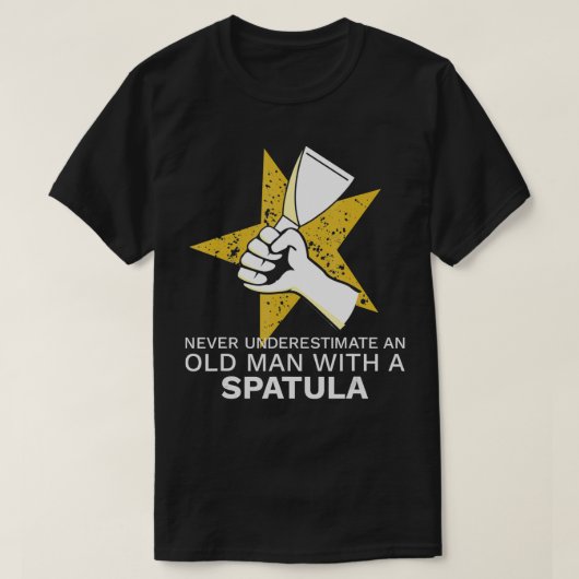 Onderschat nooit een Drywall Finisher met een spat T-shirt (Design voorkant)