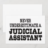 Onderschat nooit een Justitiële Assistent Kaart (Voorkant / Achterkant)