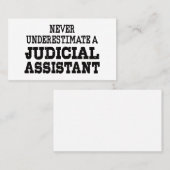 Onderschat nooit een Justitiële Assistent Visitekaartje (Voorkant / Achterkant)