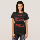 Onderschat nooit een legende die in juni is gebore t-shirt (Voorkant volledig)