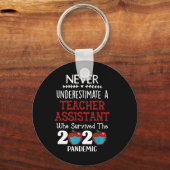 Onderschat nooit een leraar die online heeft overl sleutelhanger (Voorkant)