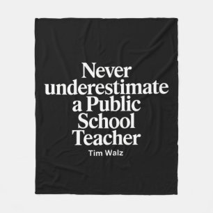 Onderschat nooit een leraar op een openbare school fleece deken