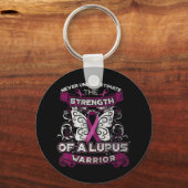 Onderschat nooit een Lupus Warrior U kunt een Sleutelhanger (Voorkant)