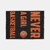 Onderschat nooit een meisje dat Bysketbyll Fu spee Fleece Deken (Voorkant (Horizontaal))