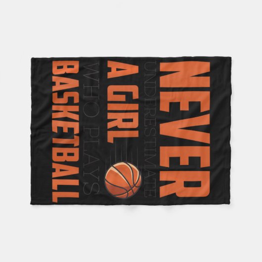 Onderschat nooit een meisje dat Bysketbyll Fu spee Fleece Deken (Voorkant (Horizontaal))