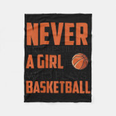 Onderschat nooit een meisje dat Bysketbyll Fu spee Fleece Deken (Voorkant)