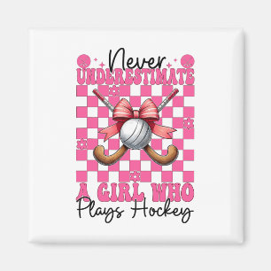 Onderschat Nooit Een Meisje Dat Hockey Speelt Coqu Magneet