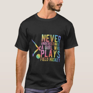 Onderschat Nooit Een Meisje Dat Hockey Speelt T-shirt