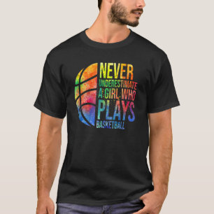 Onderschat nooit een meisje dat honkbal speelt t-shirt