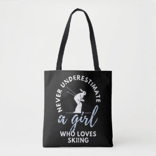 Onderschat nooit een meisje dat houdt van het slac tote bag