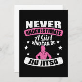Onderschat nooit een meisje dat Jiu Jitsu kan doen Kaart (Voorkant / Achterkant)