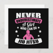 Onderschat nooit een meisje dat Jiu Jitsu kan doen Kaart (Voorkant / Achterkant)