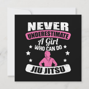 Onderschat nooit een meisje dat Jiu Jitsu kan doen Kaart