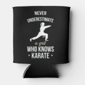 Onderschat nooit een meisje dat Karate Martia kent Blikjeskoeler (Voorkant)