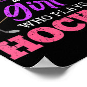 Onderschat nooit een meisje dat ockey Ice Ho speel Poster (Hoek)