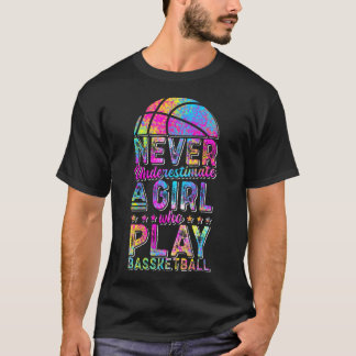 Onderschat nooit een meisje dat speelt t-shirt