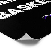 Onderschat nooit een meisje dat van basketbal houd poster (Hoek)