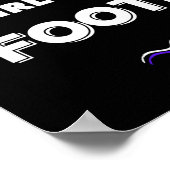 Onderschat nooit een meisje dat van football houdt poster (Hoek)