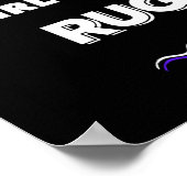 Onderschat nooit een meisje dat van rugby houdt poster (Hoek)