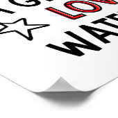 Onderschat nooit een meisje dat van waterpolo houd poster (Hoek)