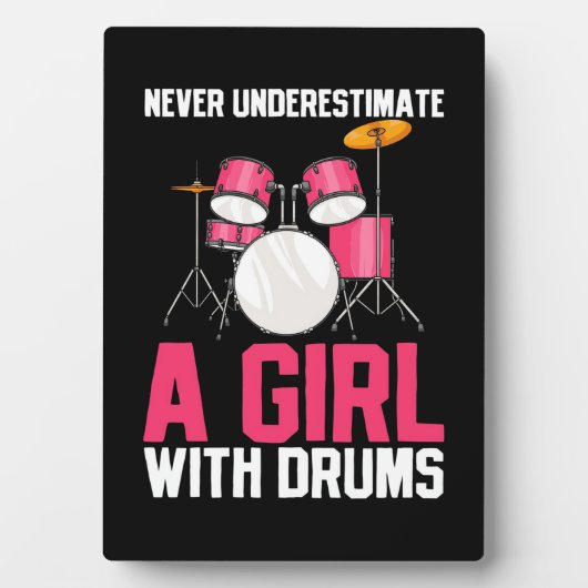 Onderschat nooit een meisje met drums fotoplaat (voorkant)
