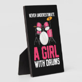 Onderschat nooit een meisje met drums fotoplaat (Zijkant)