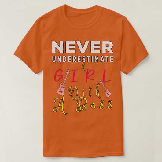 Onderschat nooit een meisje met een bassendag Gi T-shirt (Design voorkant)