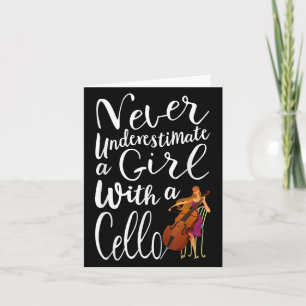 Onderschat nooit een meisje met een Cello-prijsopg Kaart