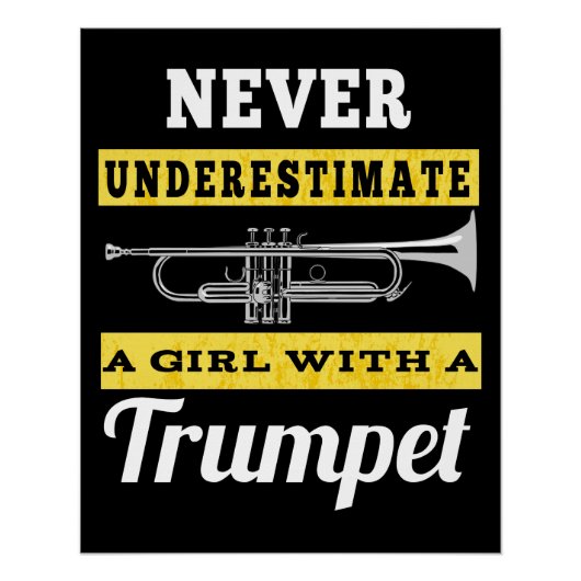 Onderschat nooit een meisje met een trumpet perfect poster (Voorkant)