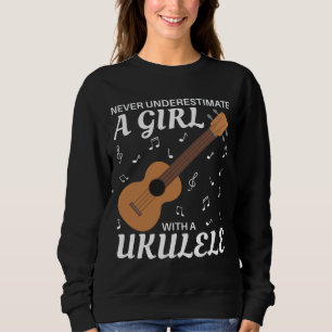 Onderschat nooit een meisje met een ukulele trui