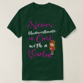 Onderschat nooit een meisje met een Violin Funny M T-shirt (Design voorkant)