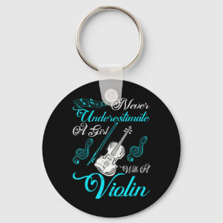 Onderschat nooit een meisje met een Violin Gift Sleutelhanger