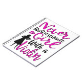 Onderschat nooit een meisje met een viool notitieboek (Linkerzijde)