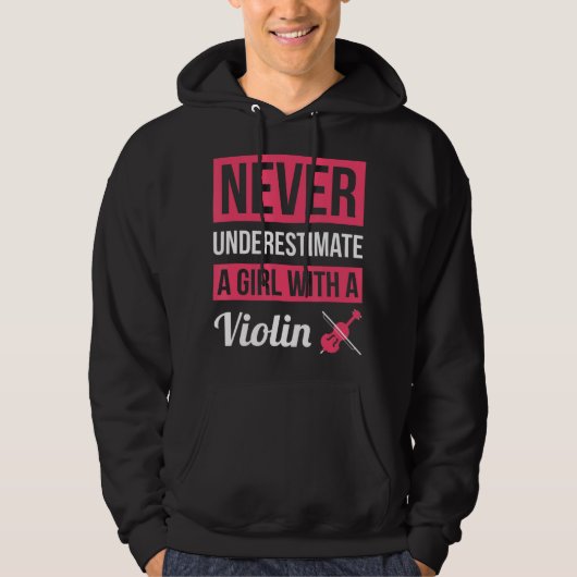 Onderschat nooit een meisje met een viool T Shirt  (Voorkant)