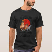 Onderschat nooit een oktobervrouw die van haar hou t-shirt (Voorkant)