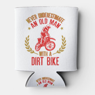 Onderschat nooit een oldman met een vuile bike Fun Blikjeskoeler