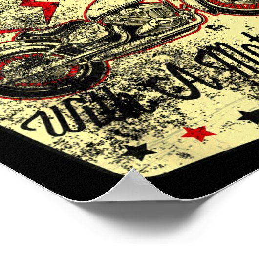 Onderschat nooit een opa met een motorfiets poster (Hoek)