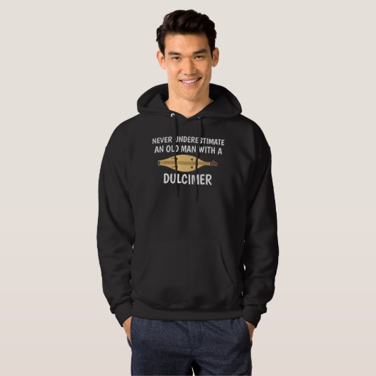 Onderschat nooit een oud Man appalachian dulcime Hoodie (Voorkant volledig)