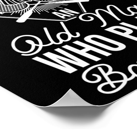 Onderschat nooit een oud Man dat Dminton speelt Poster (Hoek)