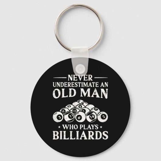 Onderschat nooit een oud Man dat miljarden betaalt Sleutelhanger (Voorkant)