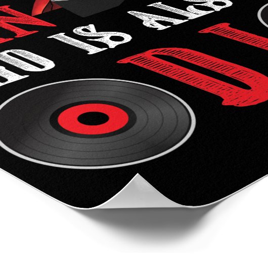 Onderschat nooit een oud Man dat ook een DJ is Poster (Hoek)