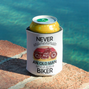 Onderschat nooit een oud man dat ook een fietser i blikjeskoeler
