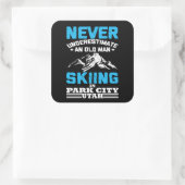 Onderschat nooit een oud man in Utah Vierkante Sticker (Tas)