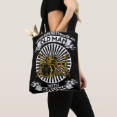 Onderschat nooit een oud Man met drums-shirt Tote Bag (Dichtbij)